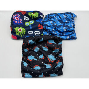 CuteBone Old Dog Diapers Puppy Cartoon Designs Pants Washable, NEW Size Medium